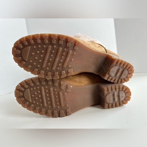 Vintage 70s 80s Hush Puppies Lined Fur Lace Up Suede Boots Size 7.5 - Picture 7 of 8